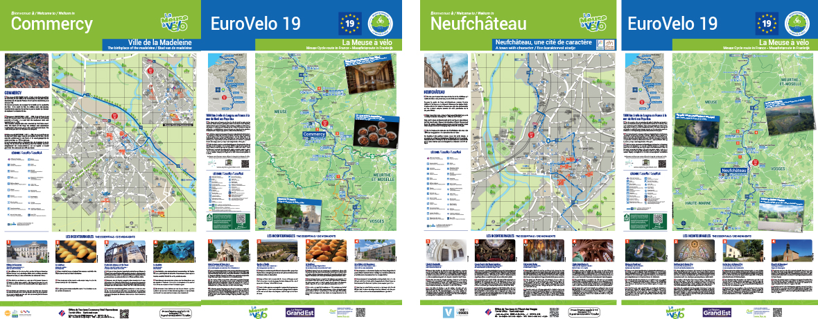 Cartographie vélo et touristique du projet Meuse à Vélo