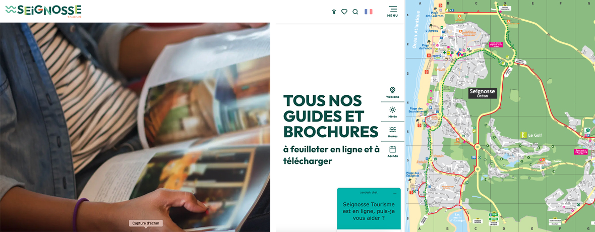 Carte touristique de l’Office de Tourisme de Seignosse